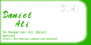 daniel ali business card